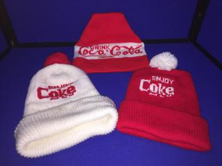 (3) Winter Coca-Cola Toques.