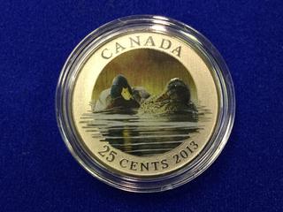 2013 Twenty-Five Cent Coloured Coin - Mallard.