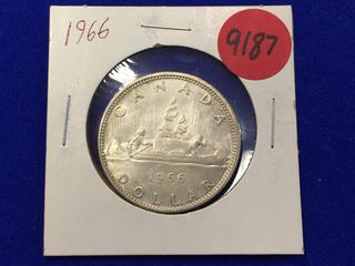 1966 Canada One Dollar Silver Coin.