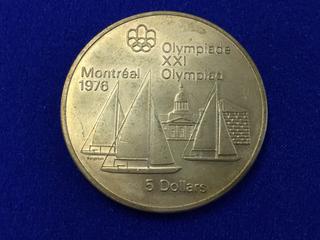 1976 Canadian Olympics Five Dollar Coin.