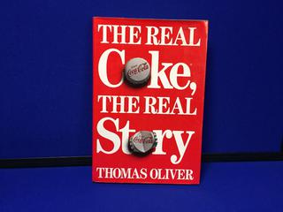 The Real Coke - The Real Story Hard Cover Book 80's Sponsored By Coca-Cola.