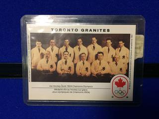 Toronto Granities 1924 Olympic Ice Hockey Canadina Gold.