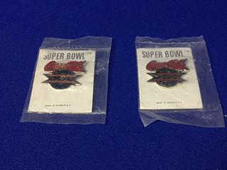 (2) Coca-Cola Super Bowl XX Lapel Pins.