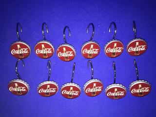 Coca-Cola Shower Curtain Hooks.