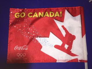 (3) Coca-Cola Olympic Car Flags.