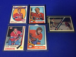 Assorted Montreal Canadians Henri Richards Hockey Cards.