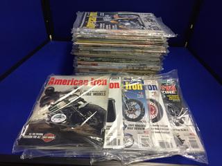 Quantity of American Iron & Road Runner Magazines.