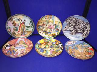 (6) Assorted Bradford Exchange Collector Plates.