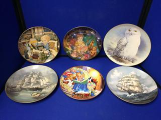 (6) Assorted Bradford Exchange Collector Plates.