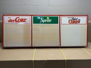 Coca-Cola Light Up Menu Board c/w Extra Inserts (120V/0.8Amp/95W).