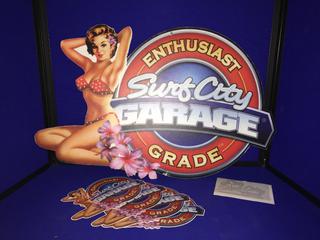 Surf City Garage 7-pc Sign/Decal Collection.