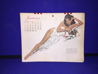 1952 Esquire Calendar Girl Calendar.