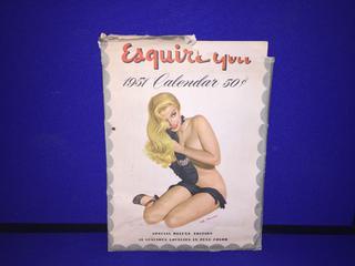 1951 Esquire Calendar Girl Calendar.