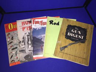 (4) 1950's Sportsman Magazines & (1) 1946 Gun Digest.