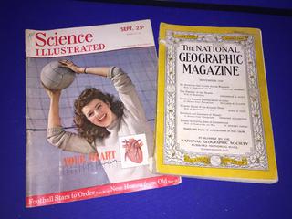 National Geographic 1938 & Science Illustrated 1946 Magazines.