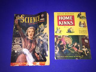 (2) 1950's Soft Cover Books, Super Science & Home Kinks.