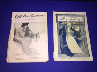 (1) 1904 & (1) 1906 Corticelli Home Needlework Magazines.