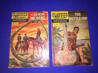 (2) Classic Illustrated Comic Books, The Oxbow Incident & The Bottle Imp.