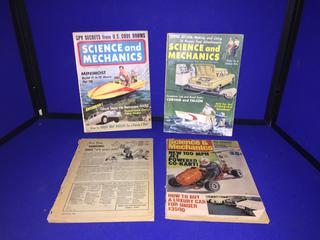 (4) 1960's/70's Science & Mechanics Magazines.