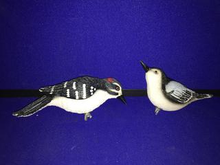 Busy Bobbling Birds, (1) Wood Pecker & (1) Song Bird.