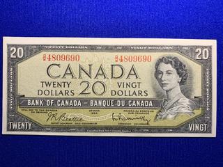 1954 Canada Twenty Dollar Bank Note, S/N GW4809690.