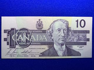 1989 Canada Ten Dollar Bank Note, S/N BE2488497.