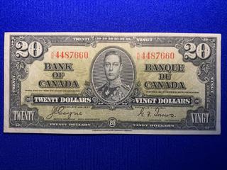 1937 Canada Twenty Dollar Bank Note, S/N KE4487660.