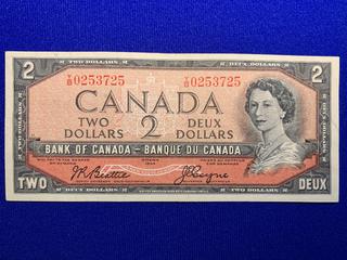 1954 Canada Two Dollar Bank Note, S/N YB0253725.