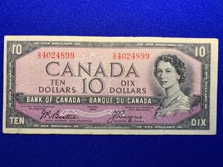 1954 Canada Ten Dollar Bank Note, S/N GD4024899.