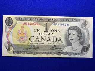 1973 Canada One Dollar Bank Note, S/N AMS6405246.