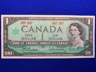 1967 Canada One Dollar Centennial Bank Note, S/N 1867 - 1967.