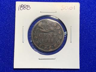 1888 Canada One Cent Large Coin.