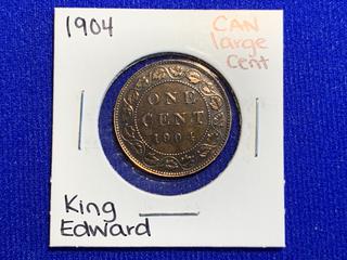 1904 Canada One Cent Large Coin.