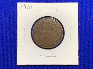 1910 Canada One Cent Large Coin.