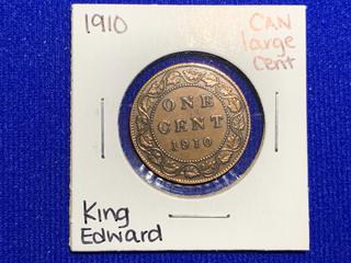 1910 Canada One Cent Large Coin.