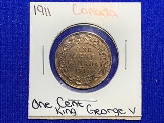 1911 Canada One Cent Large Coin.