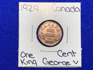 1929 Canada One Cent Coin.