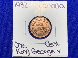 1932 Canada One Cent Coin.