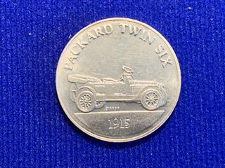 1968 Franklin Mint Sunoco Aluminum Token Series 1 "1915 Pacard Twin Six".