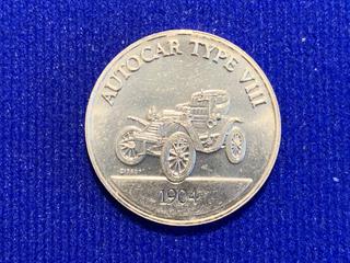 1968 Franklin Mint Sunoco Aluminum Token Series 1 "1904 Autocar Type VIII".