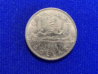 1986 Canada Silver Dollar.