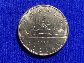 1981 Canada Silver Dollar.