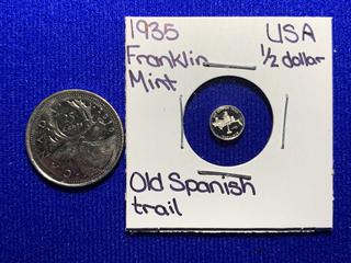 Franklin Mint 1935 USA Half Dollar Mini Coin.