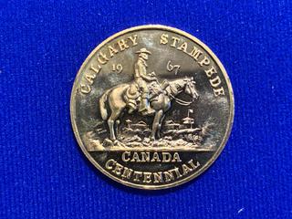 1967 Canada Centennial Calgary Stampede Souvenir Token.