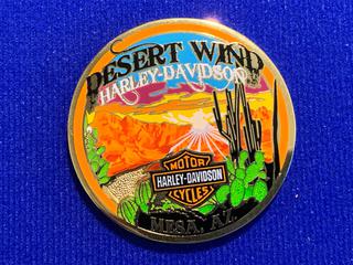 Harley Davidson Desert Wind Mesa Arizona Colour Printed Token.