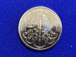 2012 Austria 1-1/2 Euro One Ounce .999 Fine Silver Coin.