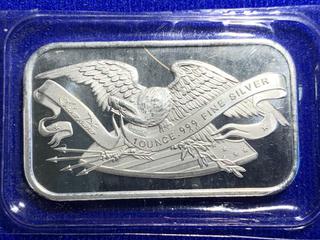 Silver Towne One Ounce .999 Fine Silver Bar.