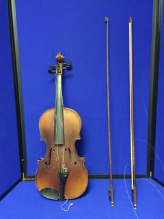 "Antonius Stradivarius Cremona Facit Anno 1731" Violin, Broken Strings & Hair On Bow.