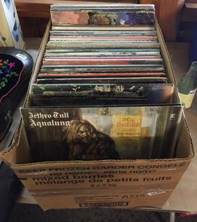 Box of Assorted Records.