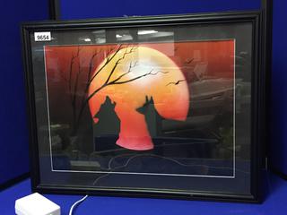 Light-Up 3D Painting - Wolves/Sunset.